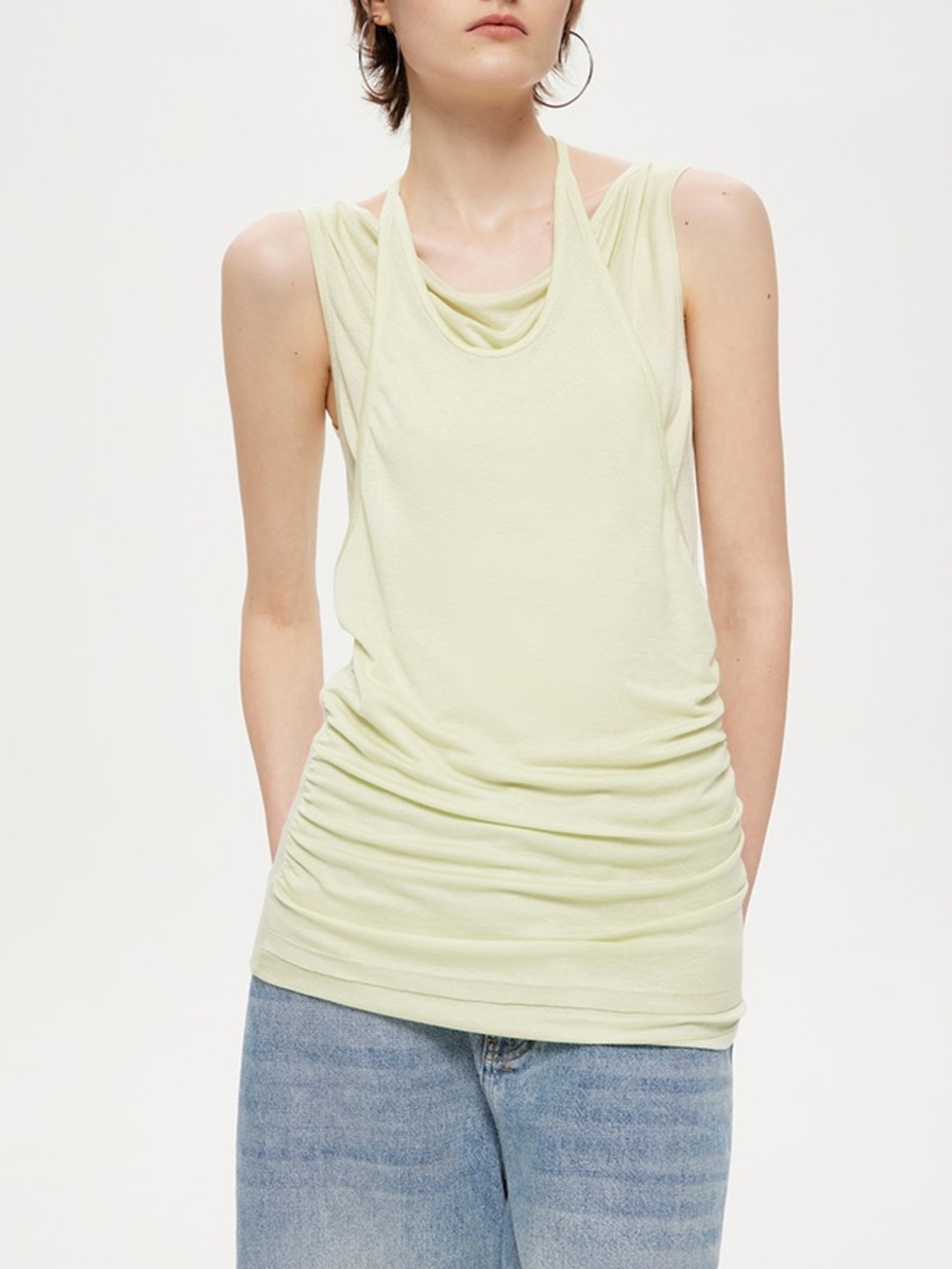 RURE Multiway Sleeveless Light Sage Halter-Style Tank Top